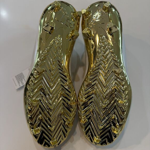Adidas Adizero White Gold Metallic Football Cleats GX5122 Men Size 10 New Rare